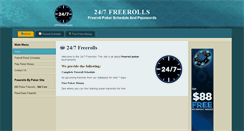 Desktop Screenshot of 247freerolls.com