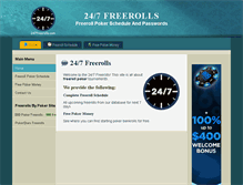 Tablet Screenshot of 247freerolls.com